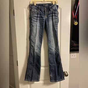 Twisted bootcut jeans